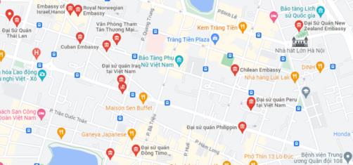 Thông tin địa chỉ đại sứ quán tại Việt Nam