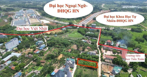 Hiếm, mảnh đất 2 mặt tiền, sát vách đại học Việt Nhật, giá rẻ hơn thị trường 15 giá, cần bán gấp