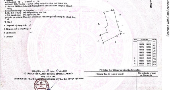 Chính chủ cần bán đất Vạn Thắng, KKT Vân Phong, giá hạt rẻ 500k/m2