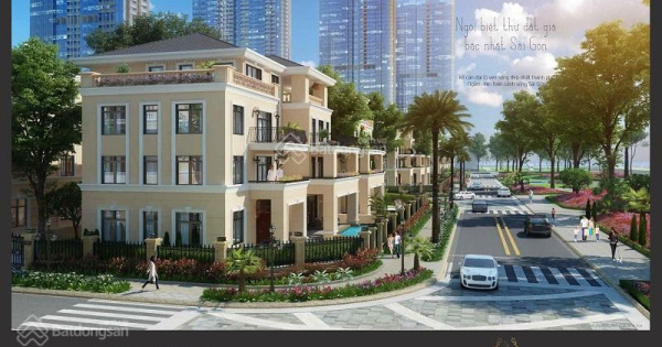 Bán biệt thự Vinhomes Ba Son, căn góc, DT: 437.5m2 đất, hầm, 4 tầng, Hồ bơi, DT 20*22.5m, mới 100%