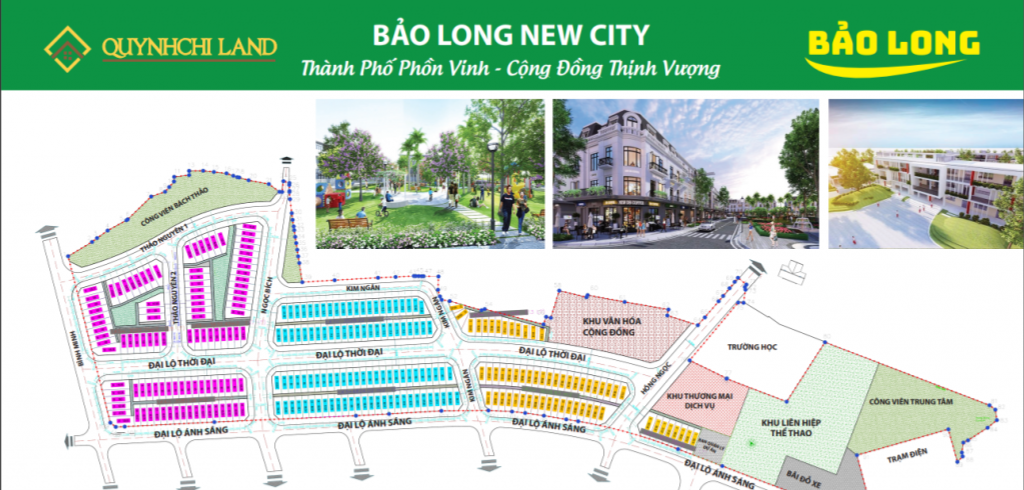 Bản đồ quy hoạch tổng thể Khu nhà phố liền kề Bảo Long New City Bắc Ninh