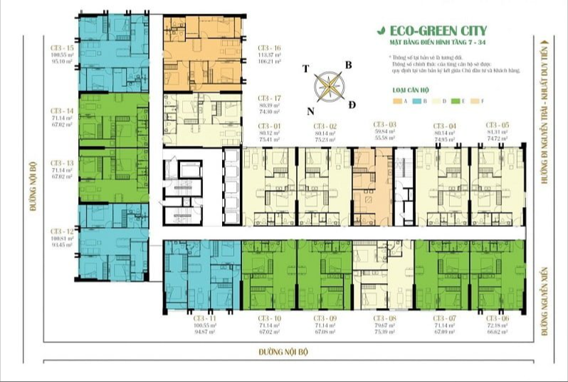 Thiết kế tòa CT3 Eco Green City Nguyễn Xiển