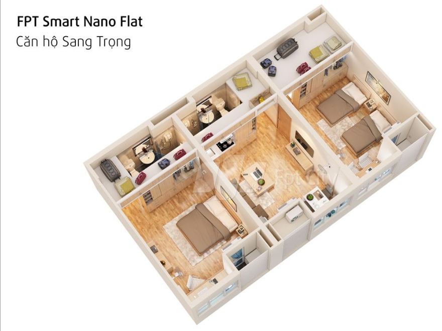 CĂN HỘ SMART NANO FLAT SANG TRỌNG 2PN