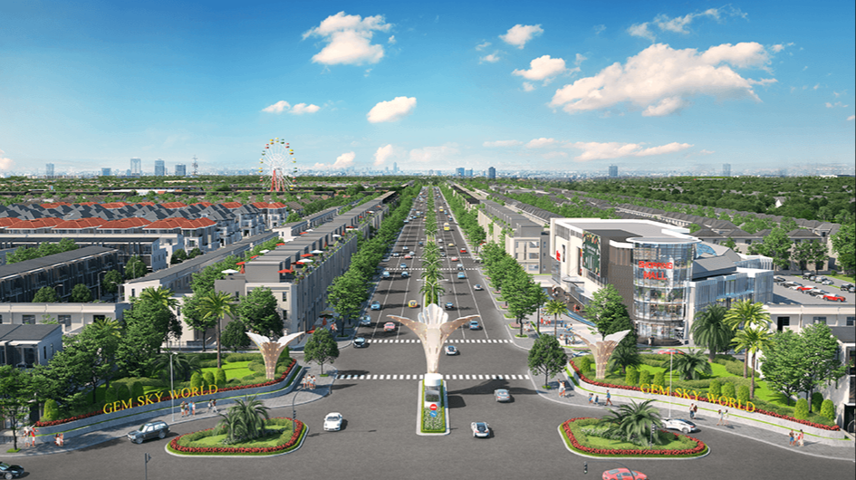 GoldSilk Boulevard rộng 34m với 6 làn xe