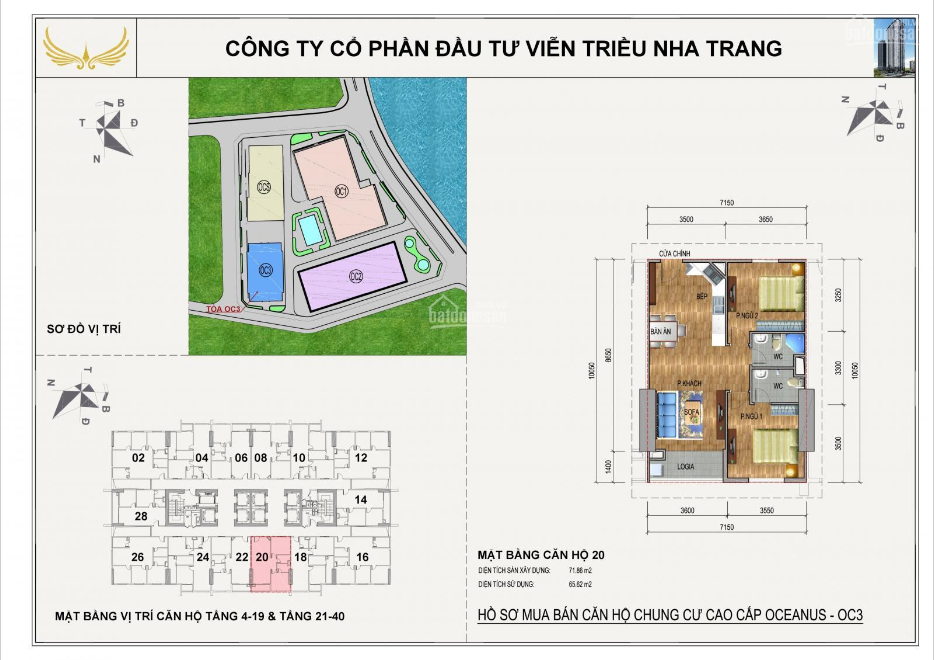 Sốc! Chủ kẹt tiền bán nhanh căn 2520 toà nhà OC3 giá rẻ bất ngờ