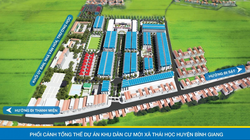 Phối cảnh tổng thể dự án Happy City Thái Học