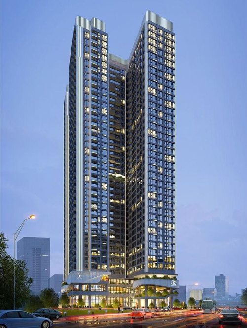 Phối cảnh tổng thể dự án Hoàng Huy Grand Tower