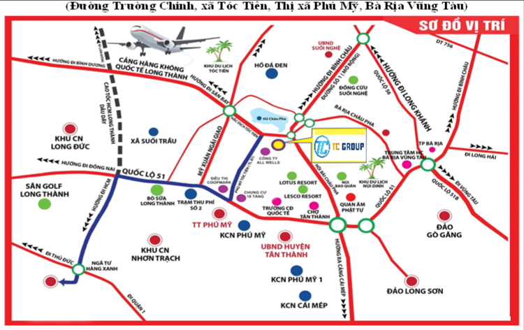 Vị trí dự án Khu dân cư nhà máy ALWELL - Phú Mỹ City 1