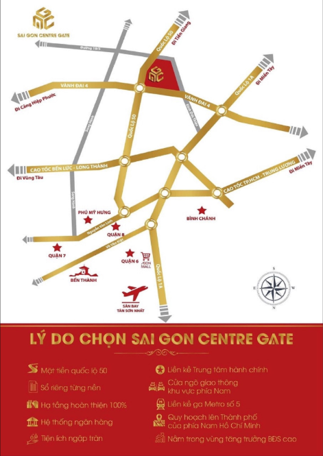 Vị trí dự án Khu dân cư Sài Gòn Centre Gate