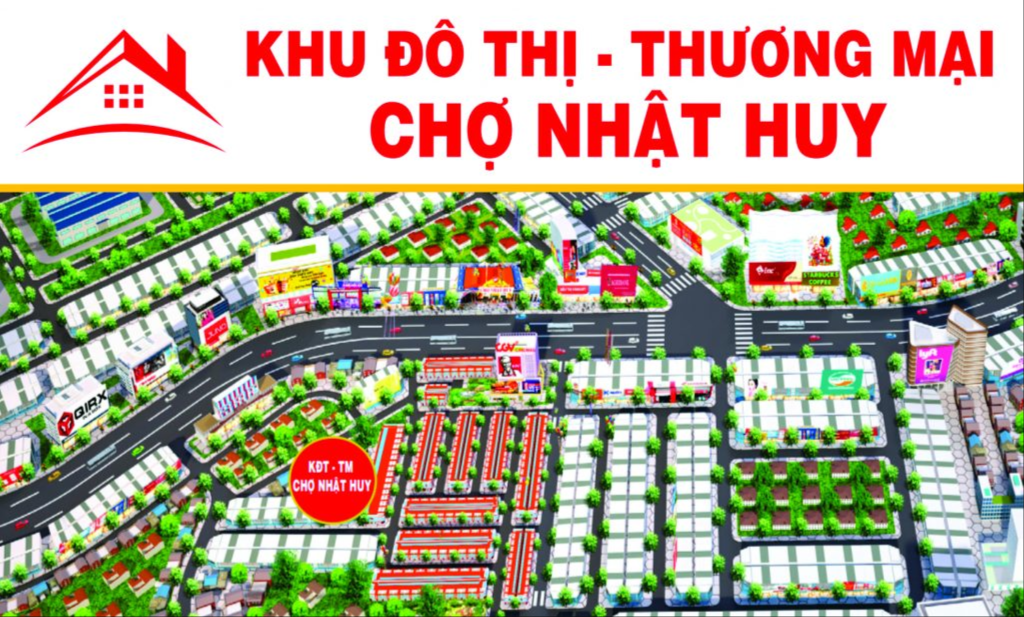 Phối cảnh tổng thể dự án Khu đô thị thương mại chợ Nhật Huy