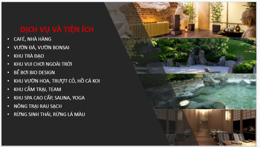 Dịch vụ - tiện ích nội khu dự án Onsen Villas & Resort Hòa Bình