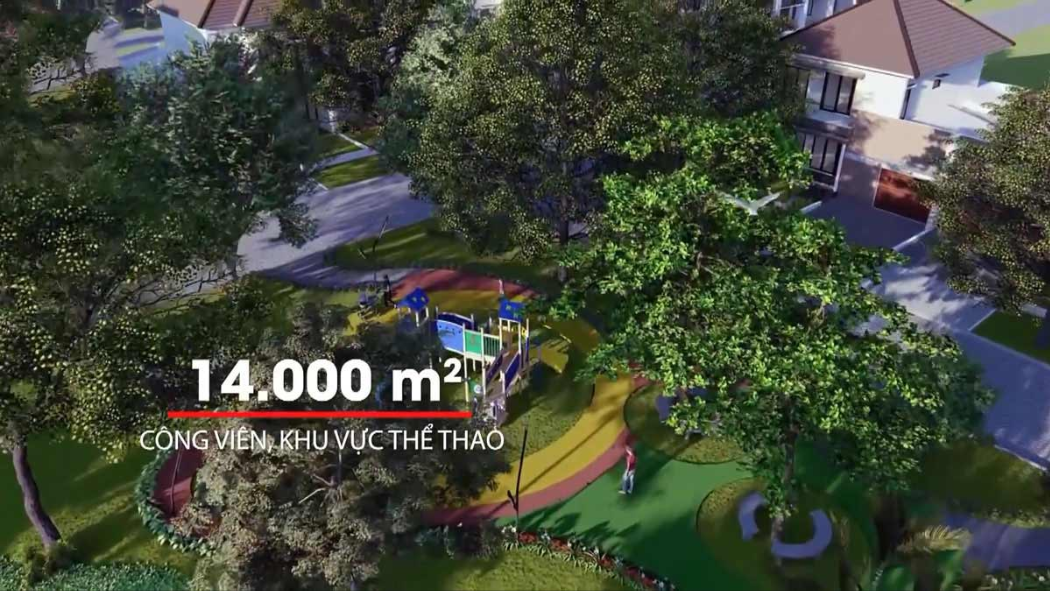 Công viên, khu vực thể thao rộng 14.000m2