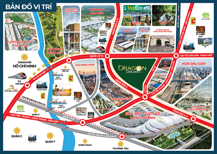 Vị trí dự án Dragon Dream City 