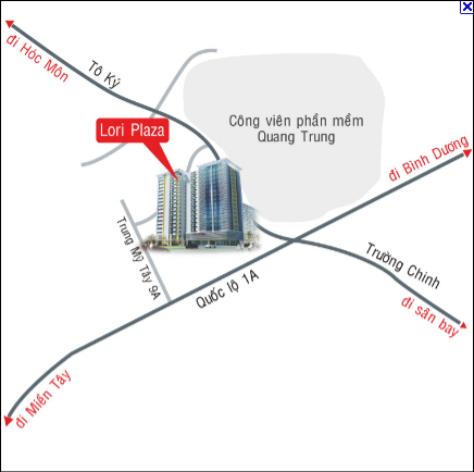 Vị trí của Cao ốc căn hộ &amp; văn phòng cho thuê LORI PLAZA | ảnh 1